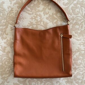 Chic Brown Leather Hobo Bag